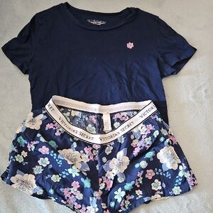 Victoria's Secret Navy Floral Pajama Set